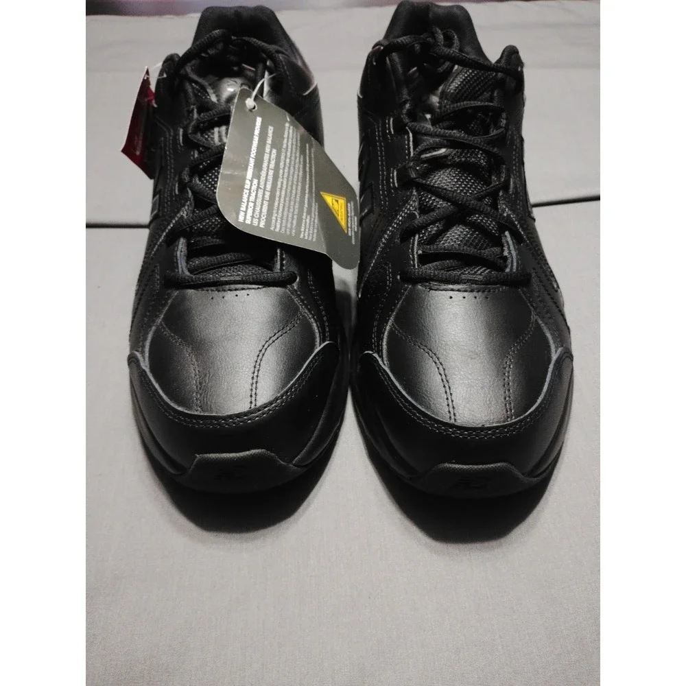 New Balance MX608V5 Men 15 Slip Resistant Black Leather Work‎ Shoes Sneakers NEW